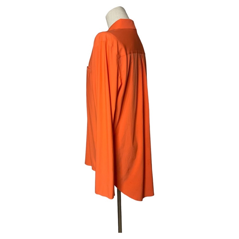 Athleta Orange Hidden Placket Button Front Long S… - image 6